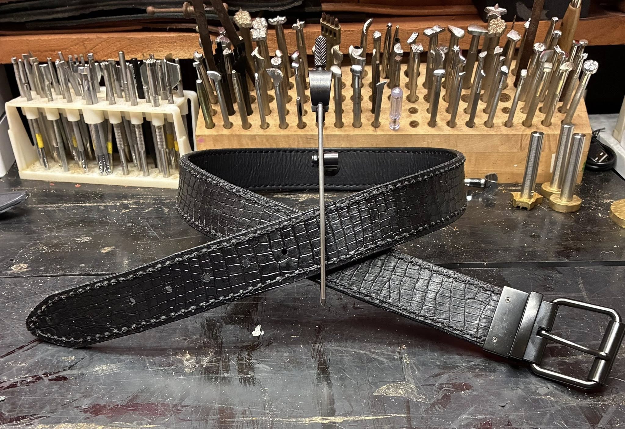 Reversible Pilot Belt — Black on Black