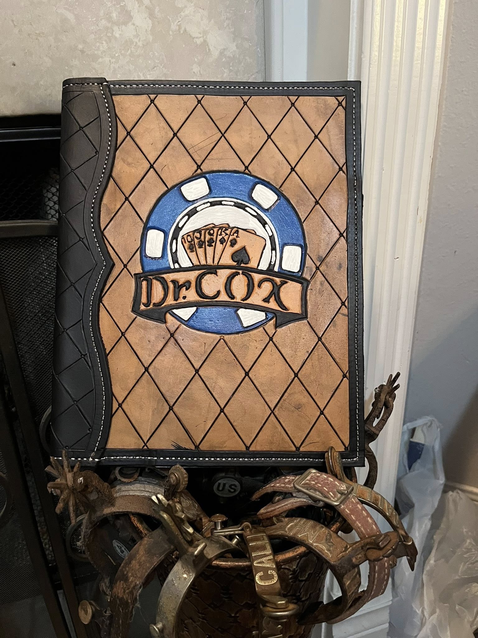 Custom Leather Book Binder — Dr. Cox